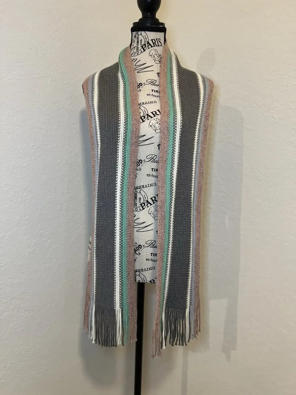 New York & Company Colorful Women’s Scarf EUC Fringe